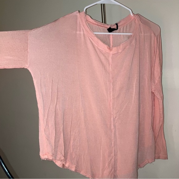 5/$20 Urban Outfitters Out From Under distressed oversized pink long sleeve S - Picture 11 of 16